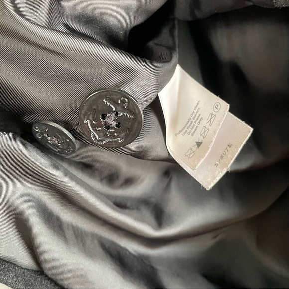 Eddie Bauer Women's Black Wool Peacoat‎ Jacket Winter Warm Anchor Buttons Small - Picture 4 of 6